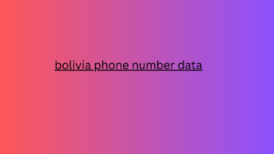 bolivia phone number data 