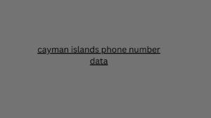 cayman islands phone number data